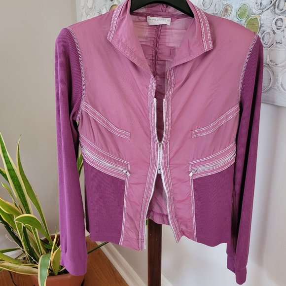Beate Heymann Street Couture Fuchsia Mesh and Jersey Jacket US 10 - Picture 5 of 16